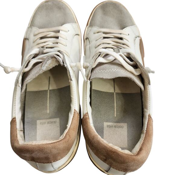 Dolce Vita Womens Zina Lace Up Sneakers Size 8 Rose Gold Platform Suede Leather - Picture 10 of 12